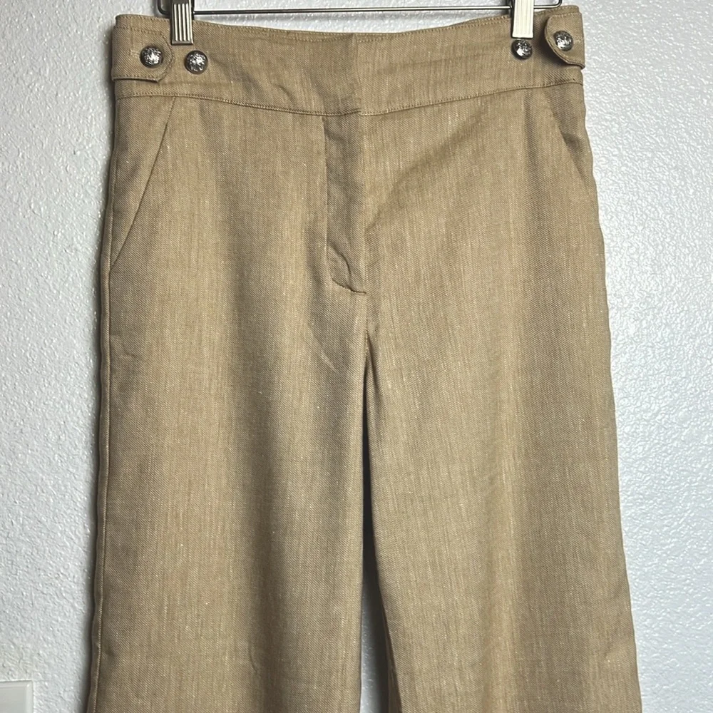 Veronica Beard Tan Wide Leg Pants - Picture 3 of 11